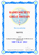 2013 10GHz SHF UKAC Leading Foundation Award